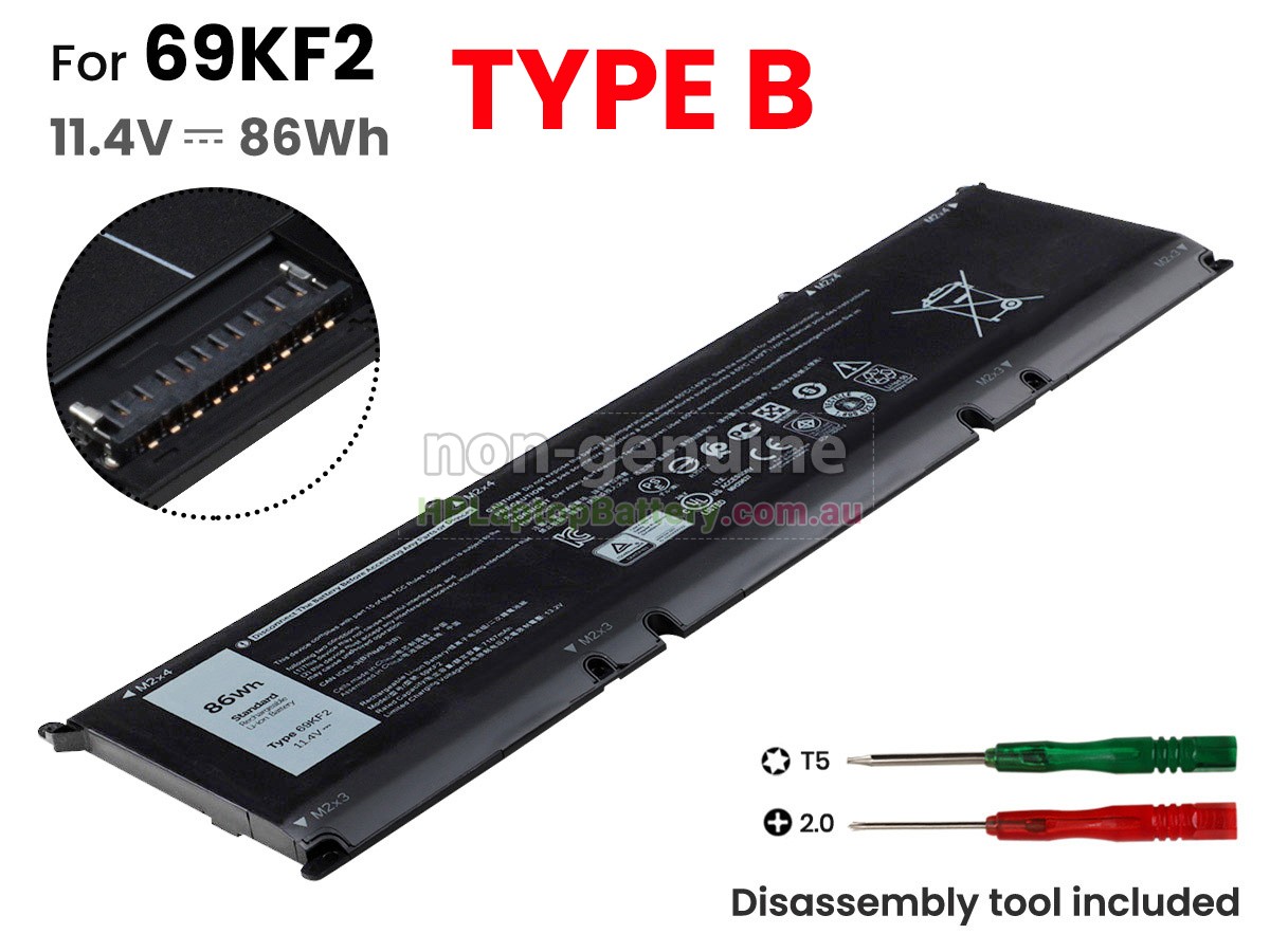 Battery for Dell Inspiron 16 7630 2-IN-1 laptop