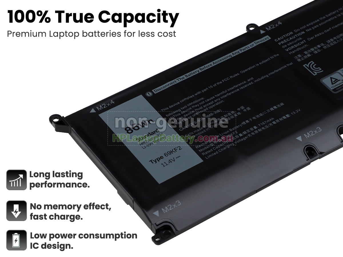 Battery for Dell Inspiron 16 7630 2-IN-1 laptop