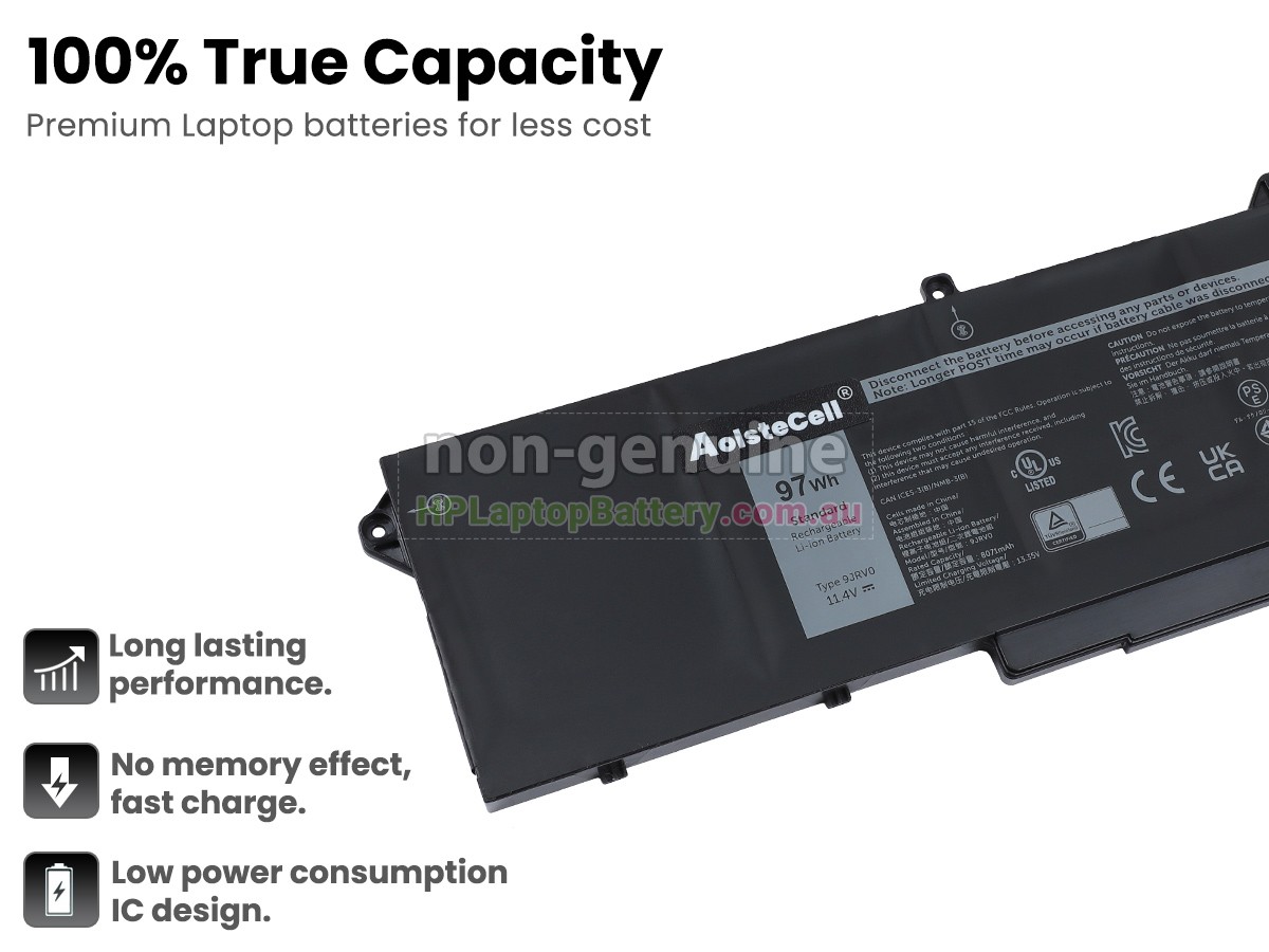 Battery for Dell 9JRV0 laptop