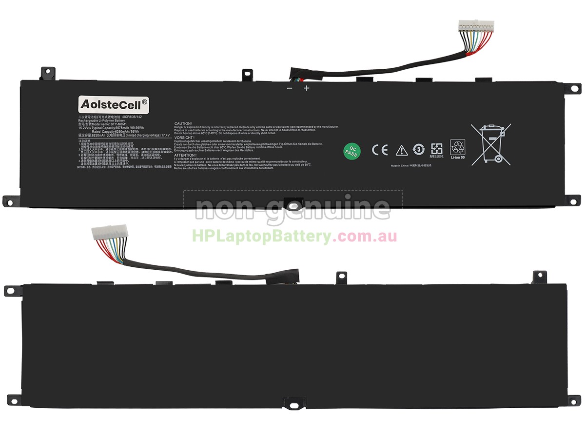 Battery for MSI STEALTH GS77 12UH-060BE laptop
