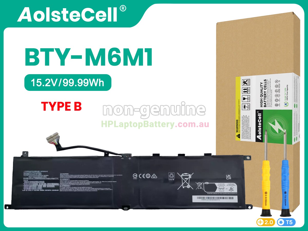Battery for MSI STEALTH GS77 12UH-060BE laptop