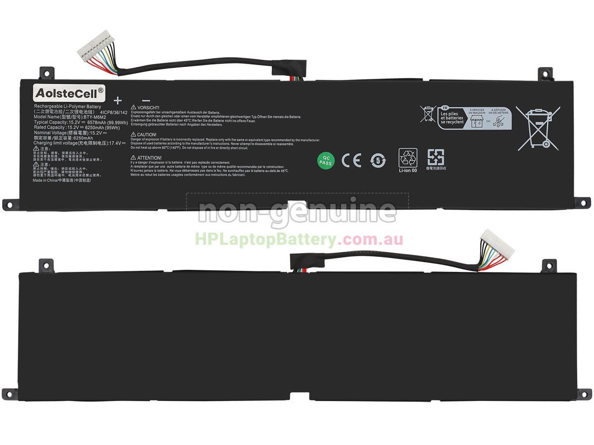 Battery for MSI MS-15F3 laptop