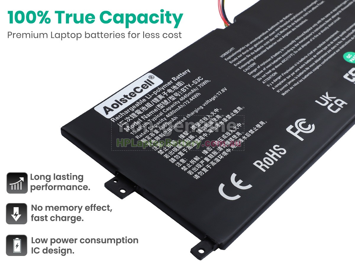 Battery for MSI BTY-S3C laptop
