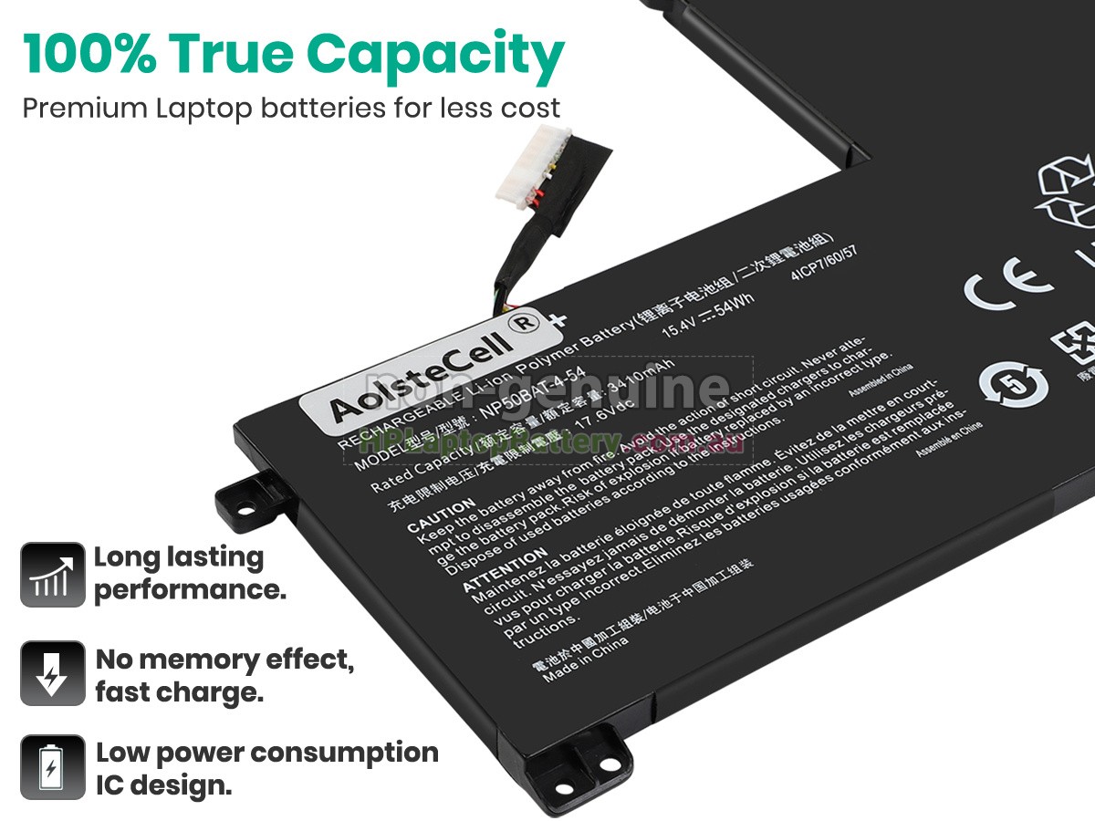 Battery for Gigabyte NP50BAT-4-54 laptop