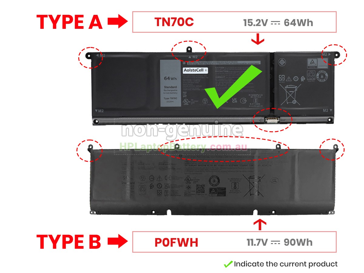Battery for Dell Inspiron 16 7640 2-IN-1 laptop